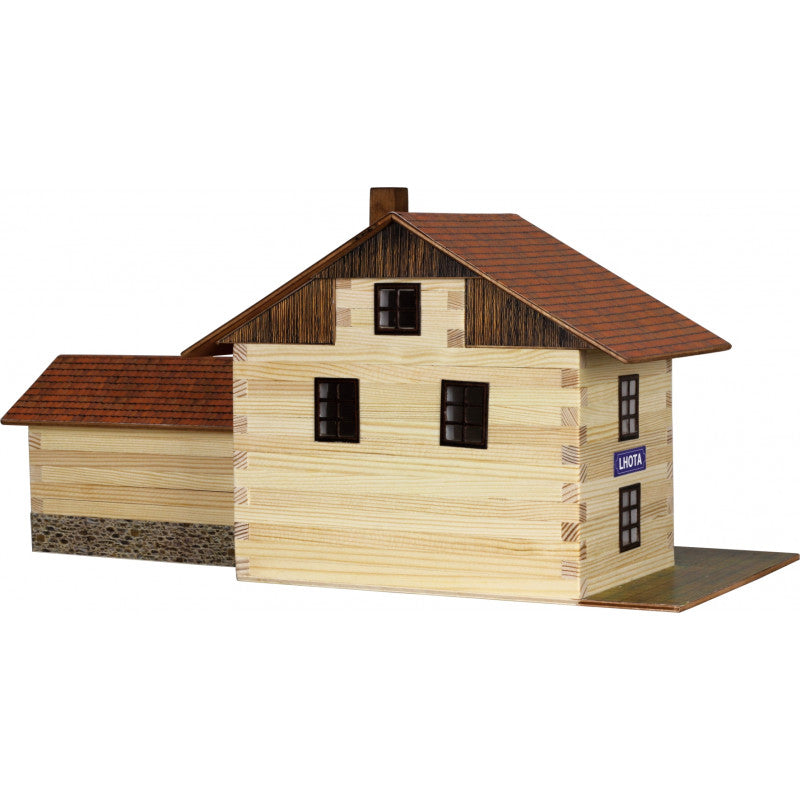 Set constructie arhitectura Gara, 213 piese din lemn, Walachia